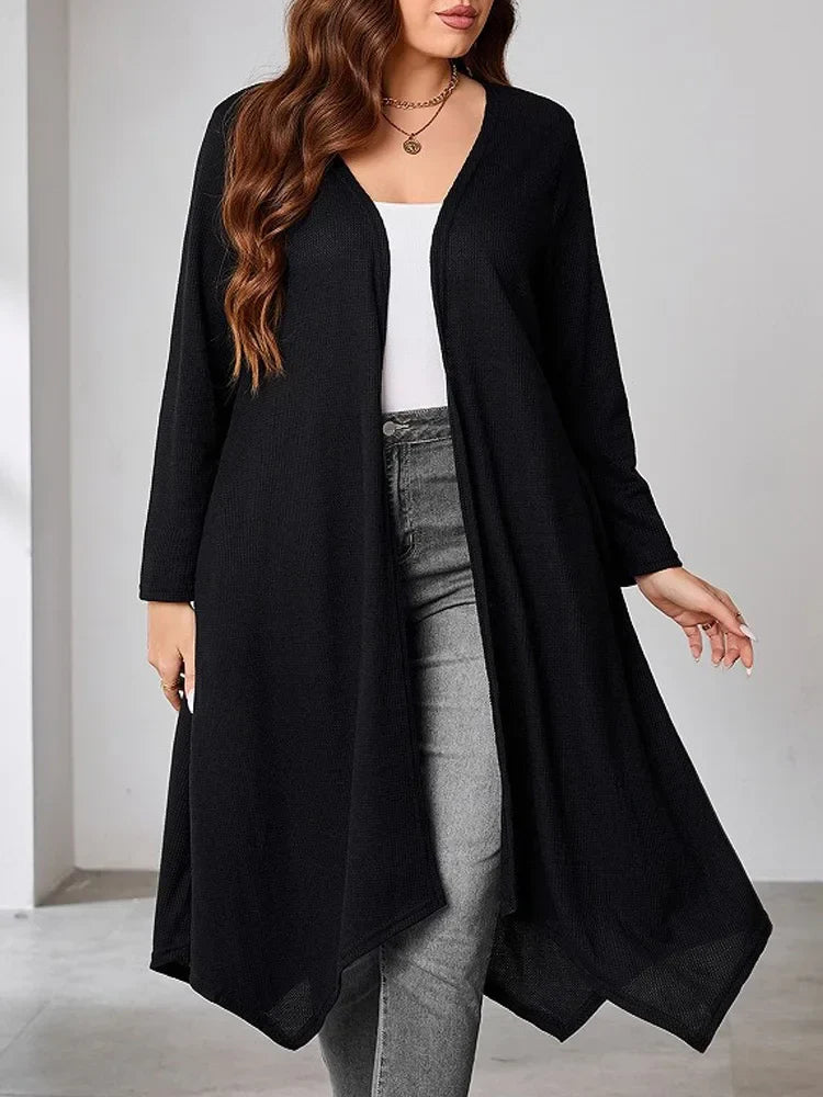 Cardigan Plus Size em Tricot Dominique