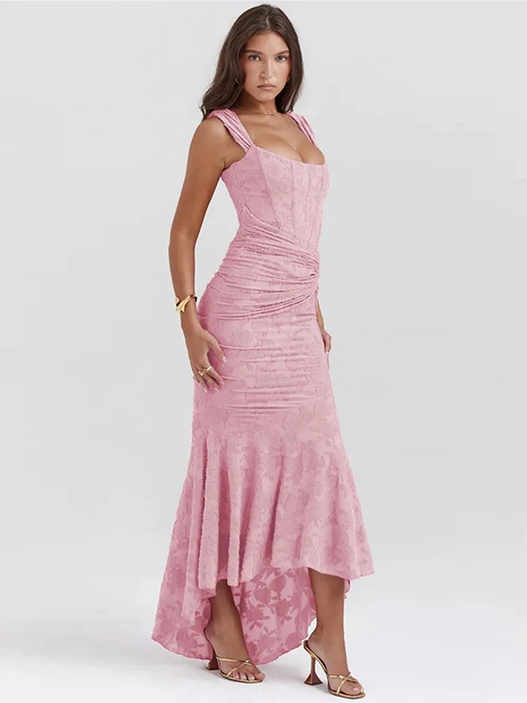 Vestido Feminino Acinturado Rosa